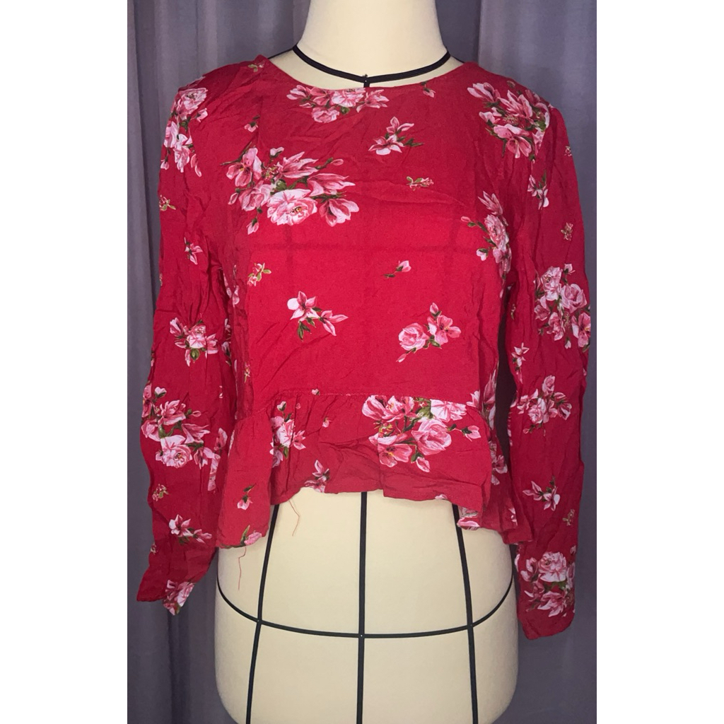 crop top FLORAL H&M PRELOVED