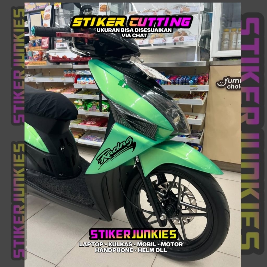 STIKER TAMENG DEPAN VARIO OLD 110 KARBU LOGO STICKER CUTTING TRANSPARAN
