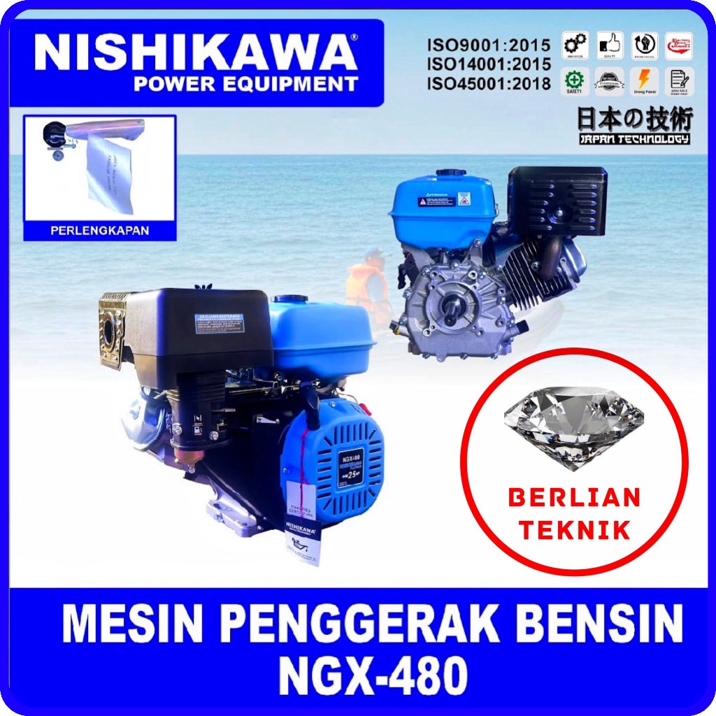 Mesin Penggerak Bensin Engine Gasoline Nishikawa NGX 480 / 25 HP