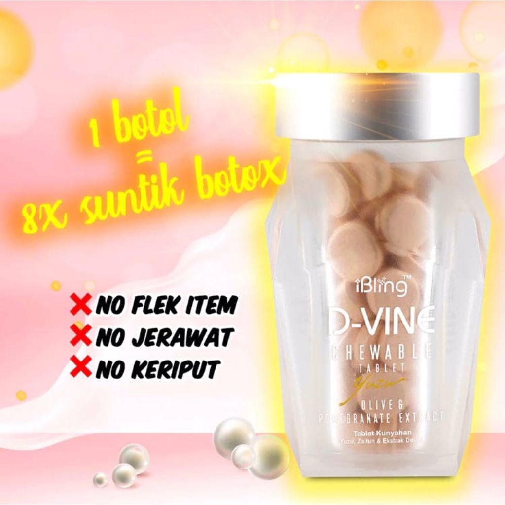 DVine Collagen 30&60  Butir - Ecer Asli Original, Membantu Mencerahkan Kulit Original
