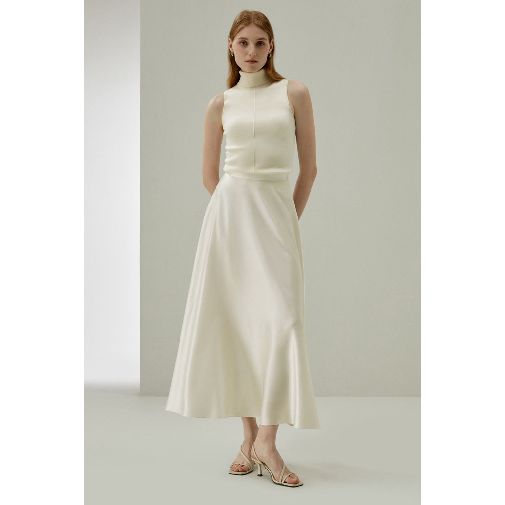 ROUIE Zatta Skirt / Satin Skirt Maxi / Rok Satin Silk High Quality / Rok Satin Duyung Size Lengkap S