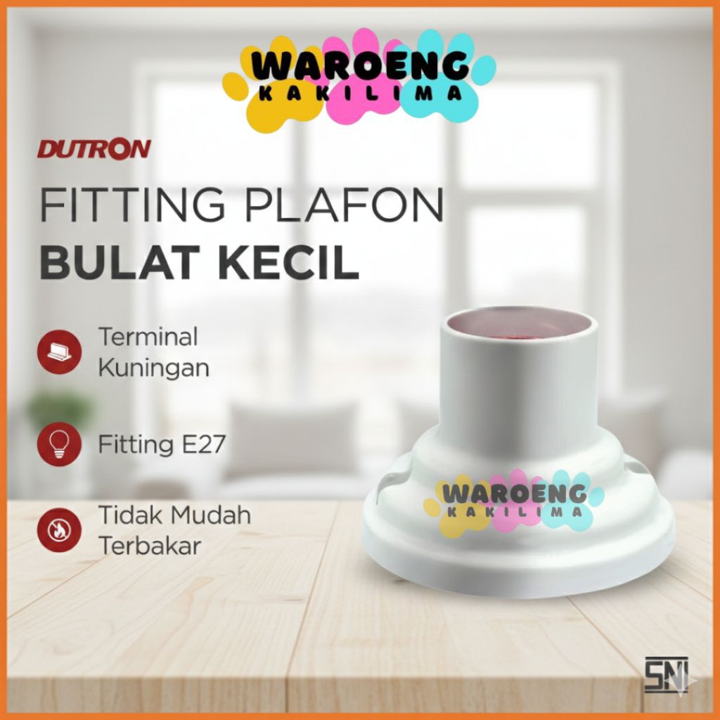 DUTRON Fitting Plafon Bulat Kecil / Fitting Lampu Plafon Tempel