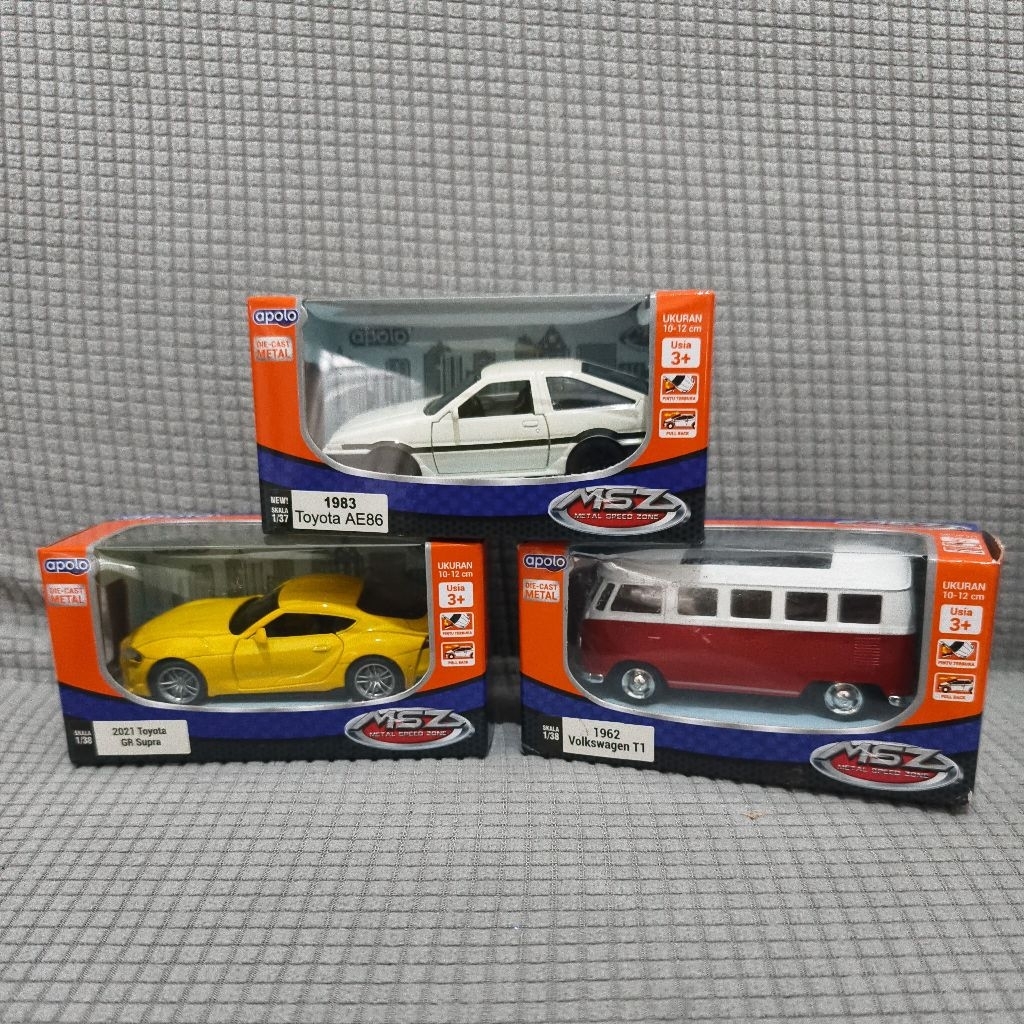 diecast apolo vw T1 - ae86 - supra