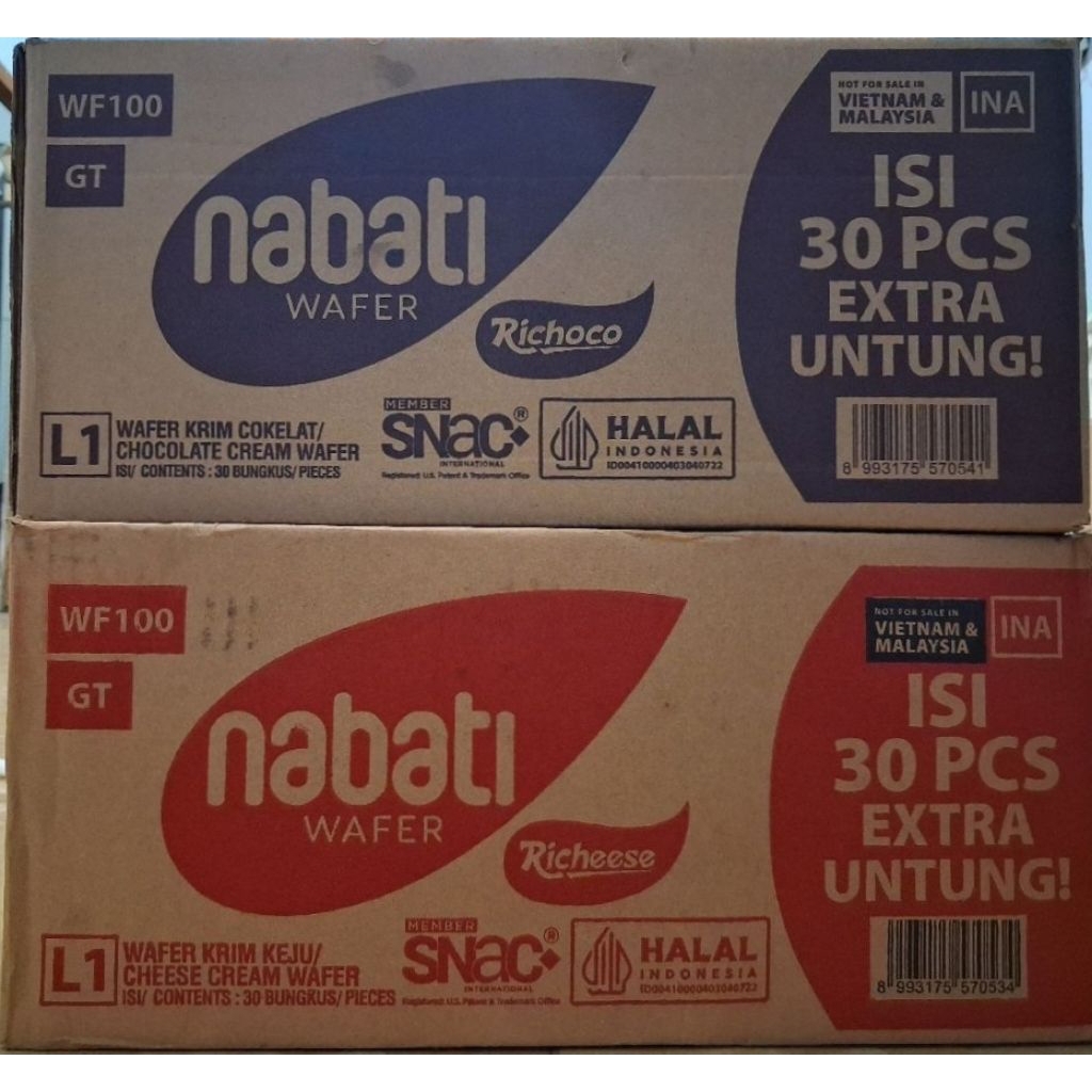 NABATI WAFER 100gr 1 DUS/KARTON ISI 30 PCS COCOK UNTUK HAJATAN HAMPERS PARCEL