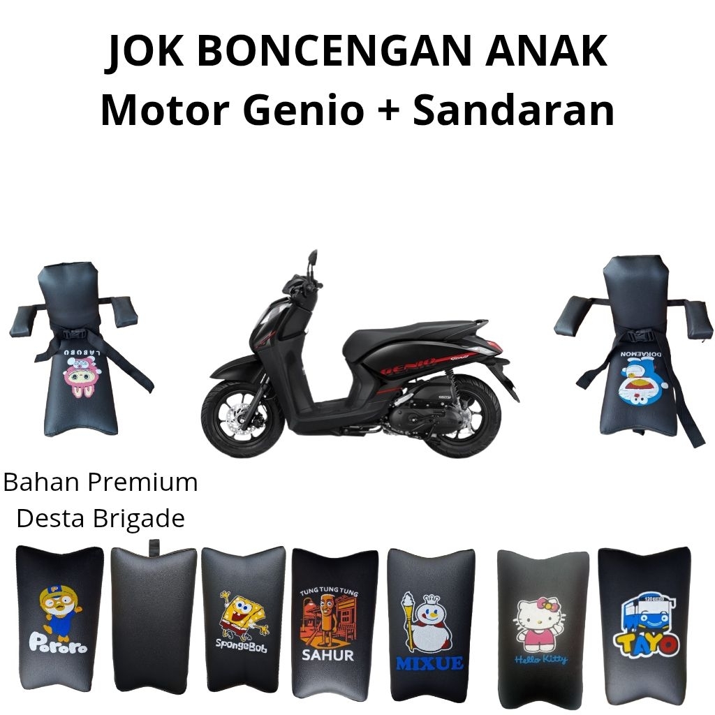 Jok Boncengan Anak Genio + Sandaran