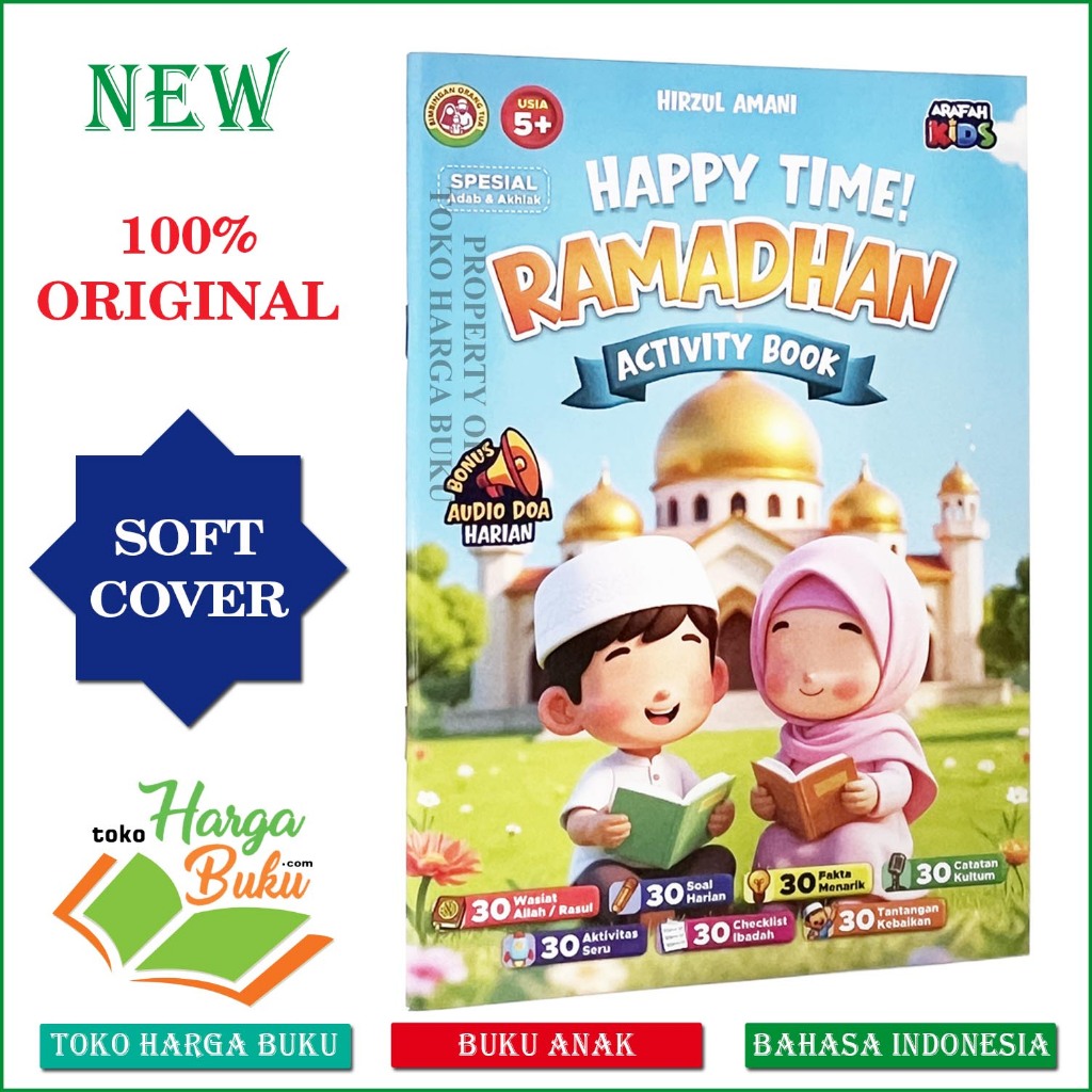 Foto Happy Time! Ramadhan Activity Book Buku Aktivitas Bulan Puasa Ramadhan Anak FULL COLOR Usia 7+ Arafah Kids