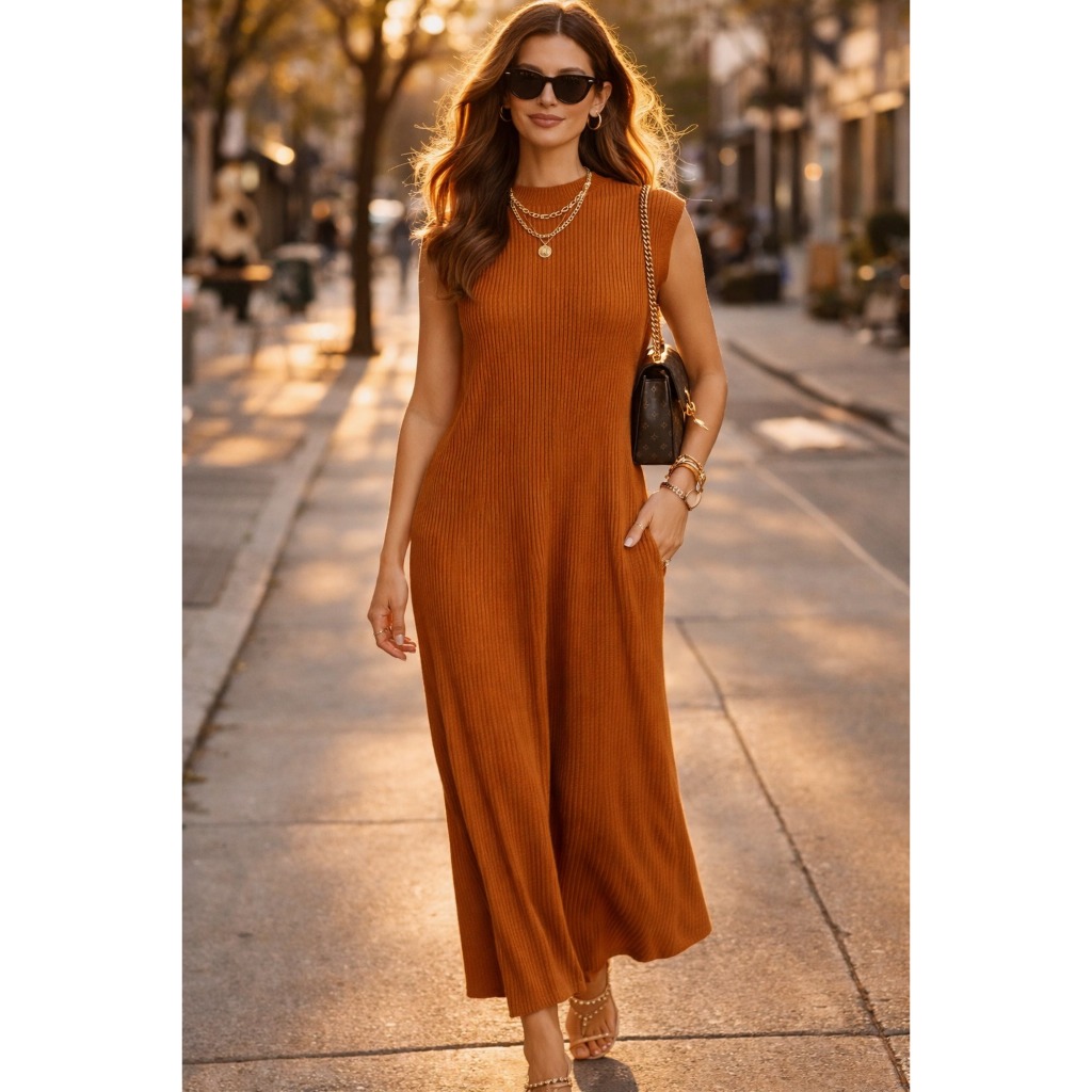 LONG DRESS INNER / INNER DRESS RAJUT / PAKAIAN RAJUT PANJANG / INNER KNIT DRESS