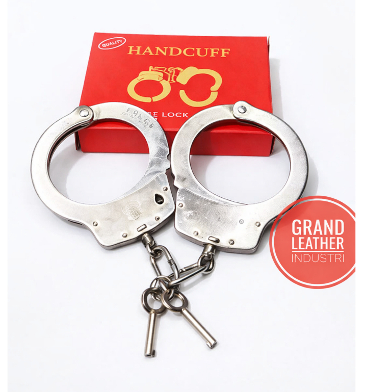 BORGOL TANGAN/HANDCUFF POLRI/POLISI/SATPAM STANLESS ASLI