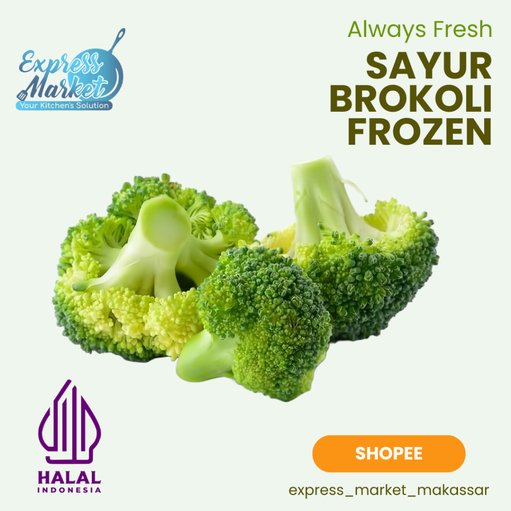 Sayur Brokoli Beku Frozen - Siap Olah,