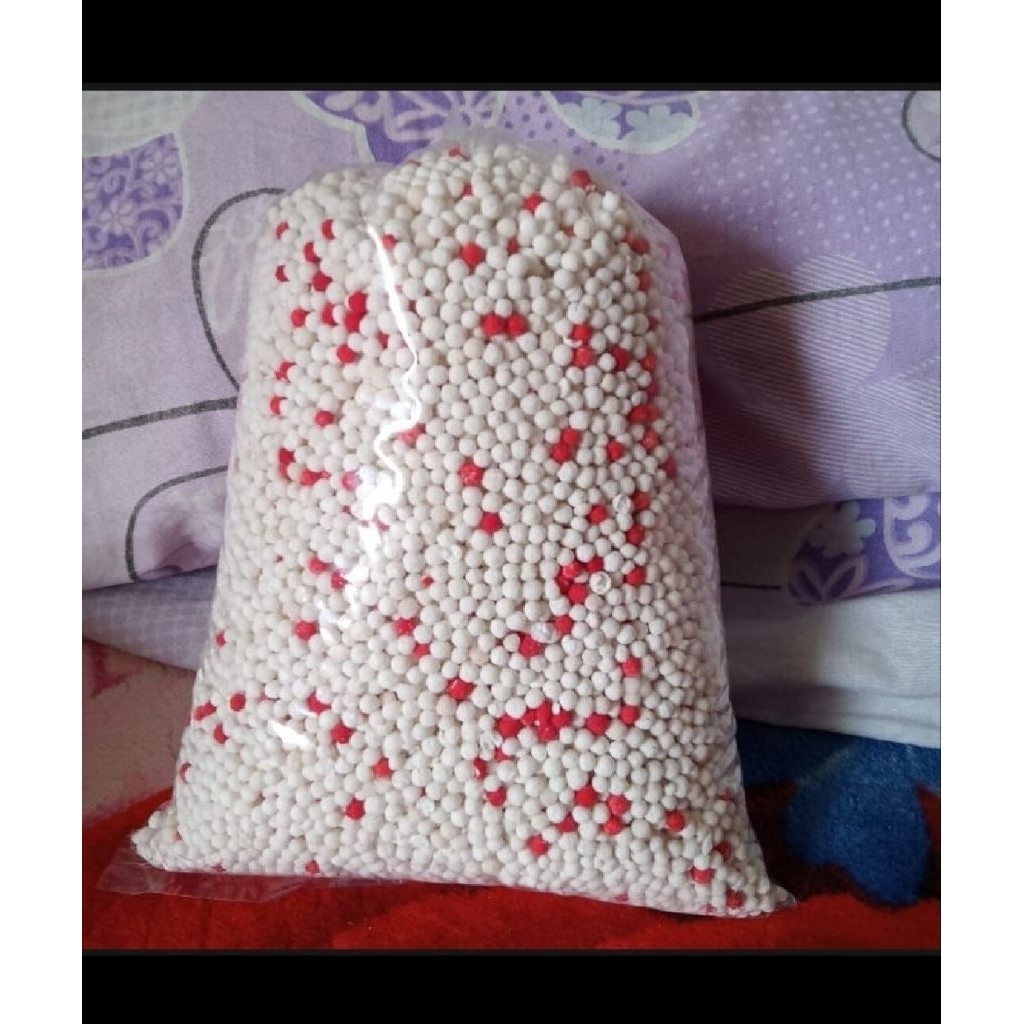 (sagu) mutiara warna putih merah (tidak mudah hancur) kemasan 500gram /1kg. toping minuman/toping ma