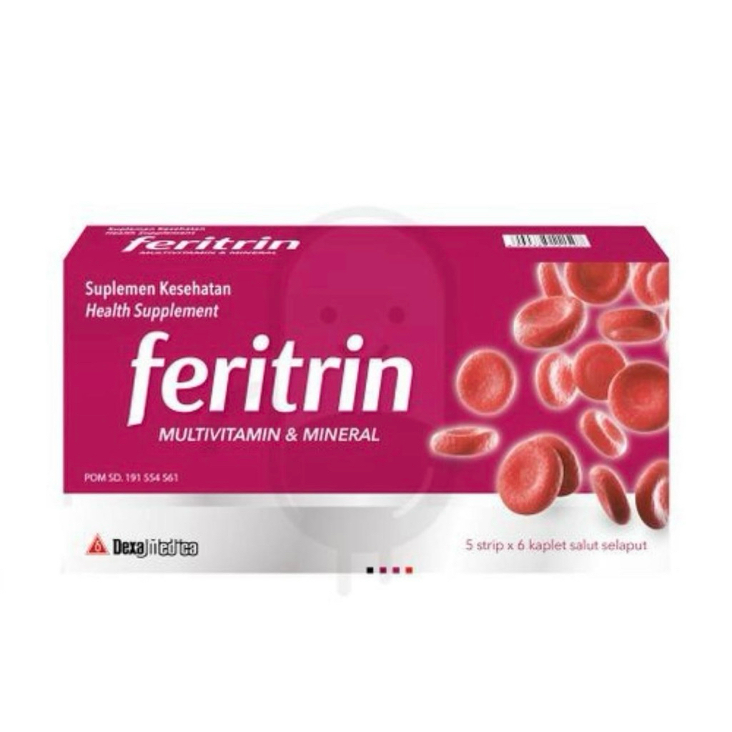 Feritrin strip 6 tablet ( suplemen vitamin penambah darah )