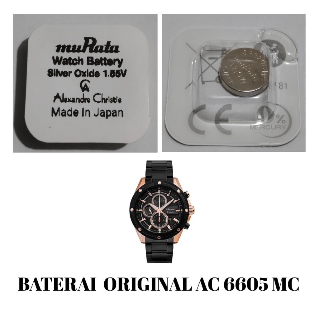 Baterai jam Alexandre Christie original 6605MC
