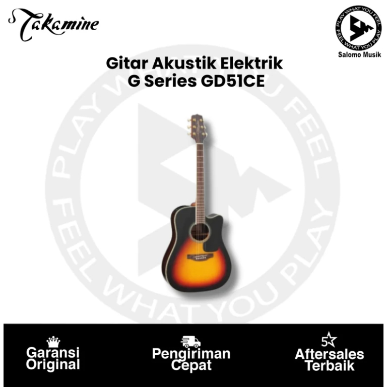 Gitar Akustik Elektrik Takamine GD51CE BSB GD51-CE
