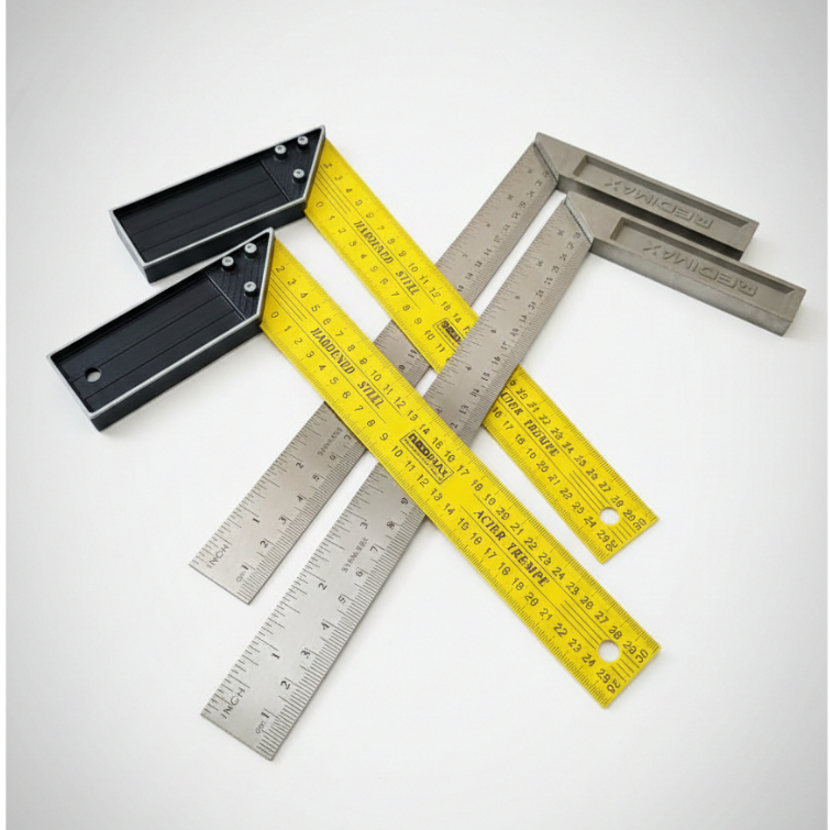 Penggaris Siku Tukang 12" REDIMAX - Pasekon - Penggaris Segitiga Tukang 12"