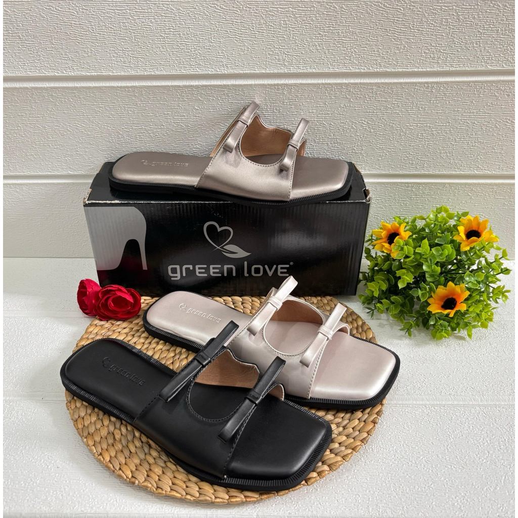 SLIPPERS GREEN LOVE
