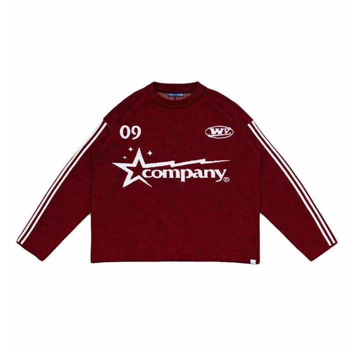 Wp Company - WP Co - Knitwear BOXY Starcom Base Ball -StarCom09 Rajut Knit Sweater Unisex