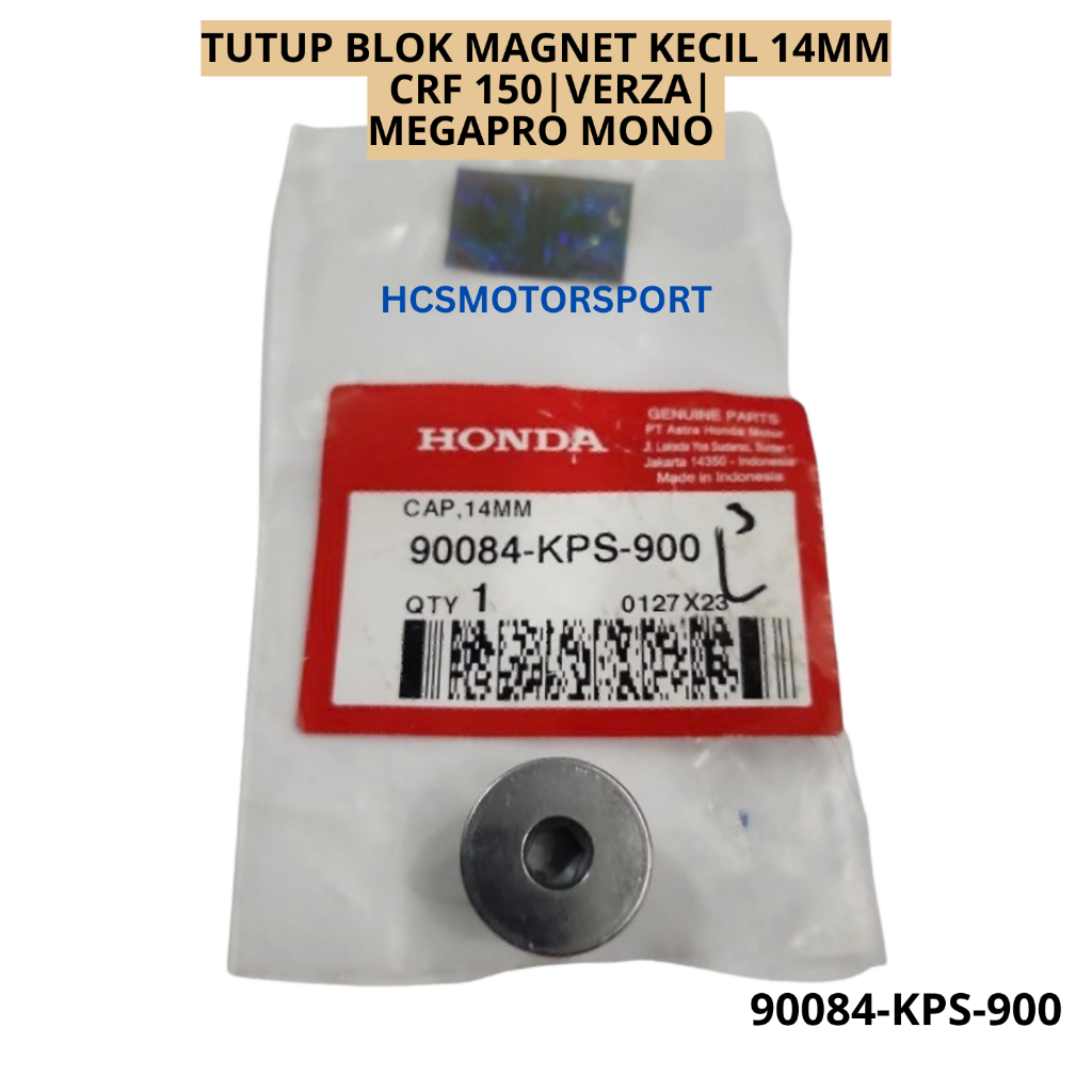 TUTUP BLOK MAGNET KECIL 14MM CRF 150 VERZA MEGAPRO MONO ORIGINAL 90084-KPS-900