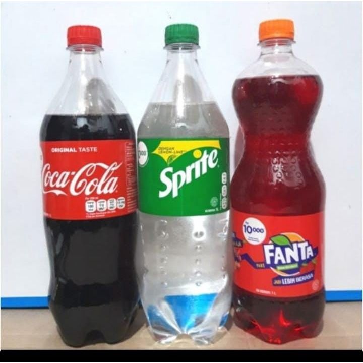 Coca Cola Fanta Sprite 1 Liter Minuman Ringan Manis Segar Tanpa Gula