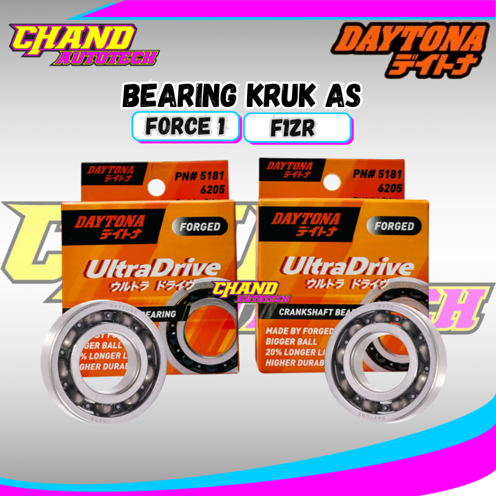 BEARING KRUK AS DAYTONA Force 1 F1ZR 6205 Bearing Crankshaft Daytona