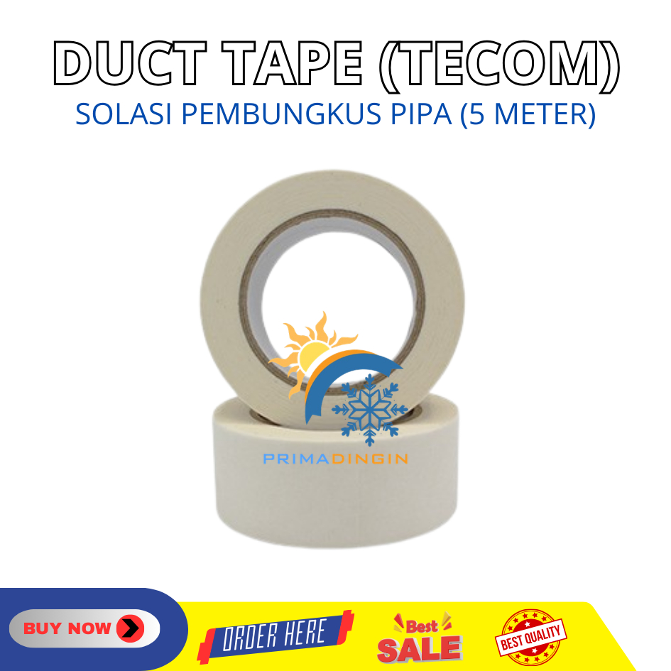 Lakban AC, Duct Tape Lem-Non Lem Premium daya rekat kuat dan awet 20M x44MM