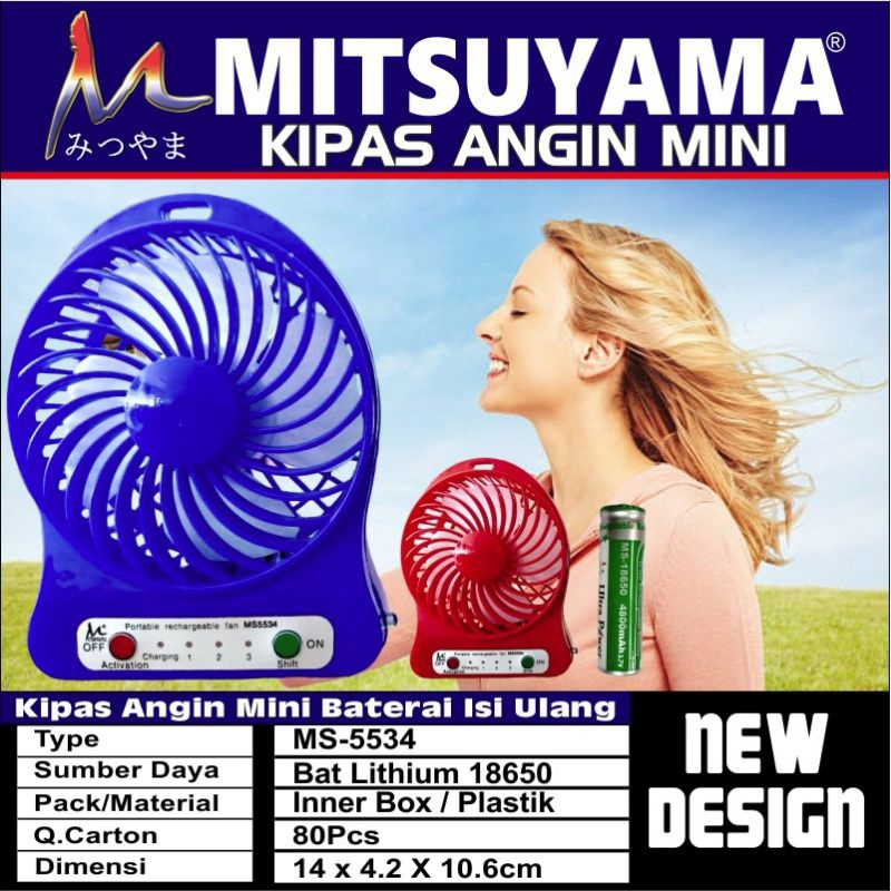 Kipas Angin Mini Fan MS 5534 Kipas Angin Praktis Kipas Angin Portable/Kipas Angin Meja Mini Portable