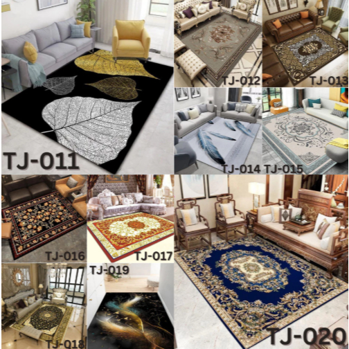 KARPET Turkey Motif Terbaru Ukuran Besar 200x300CM (TJ001-057) KARPET Lantai Anti Slip