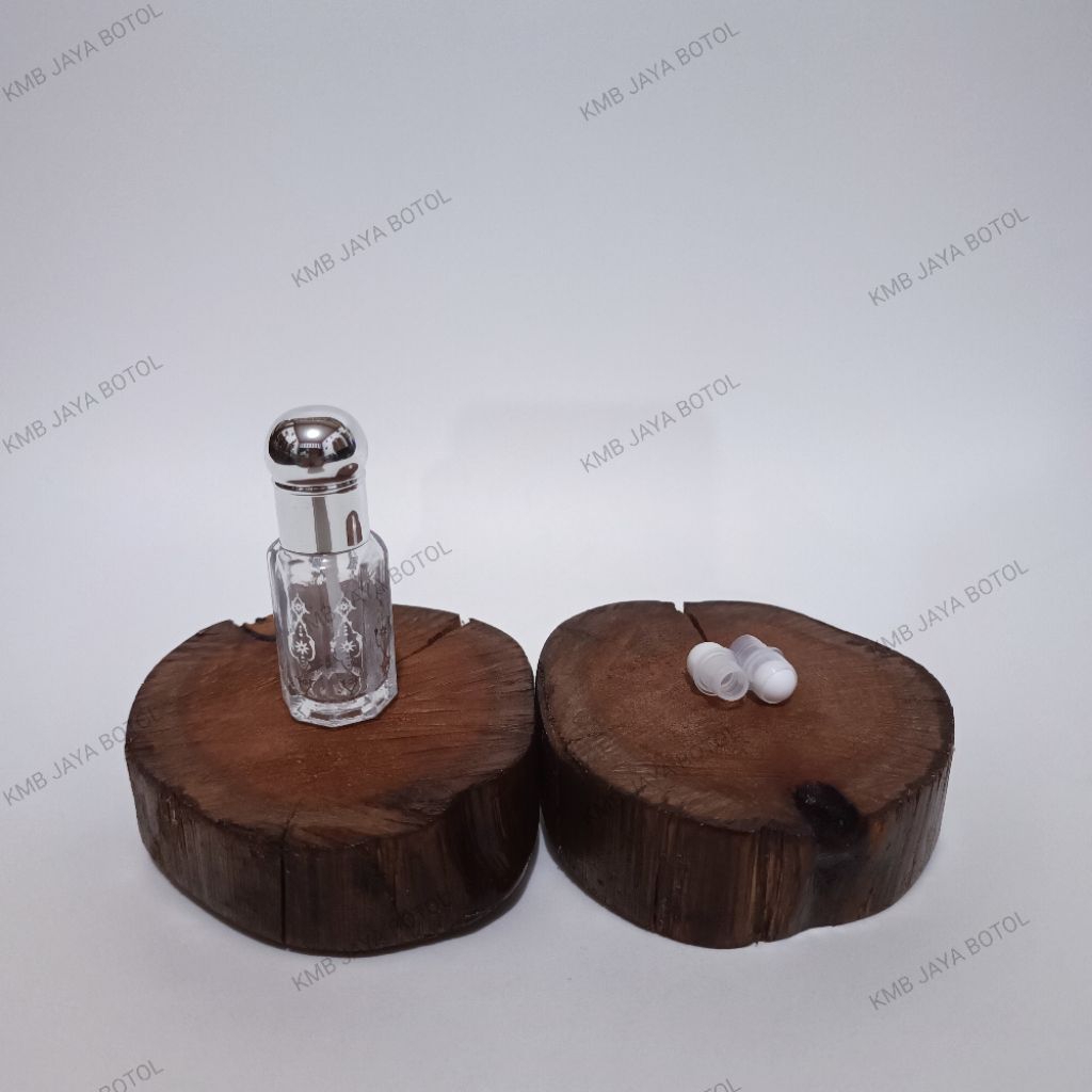 BOTOL PARFUM ARAB TUTUP PERAK 6 ML ROLL ON, BOTOL ARAB UNIK
