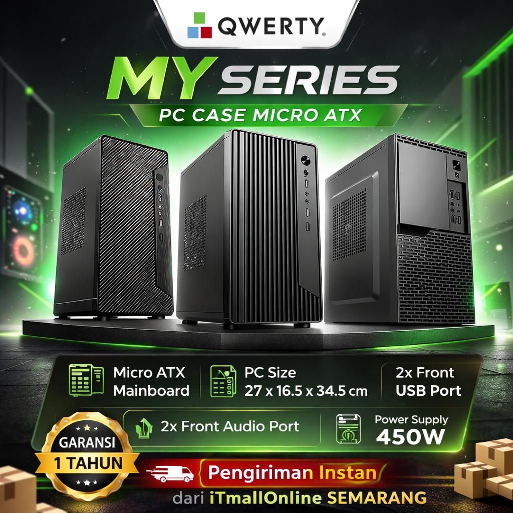 QWERTY casing pc dengan power supply termurah