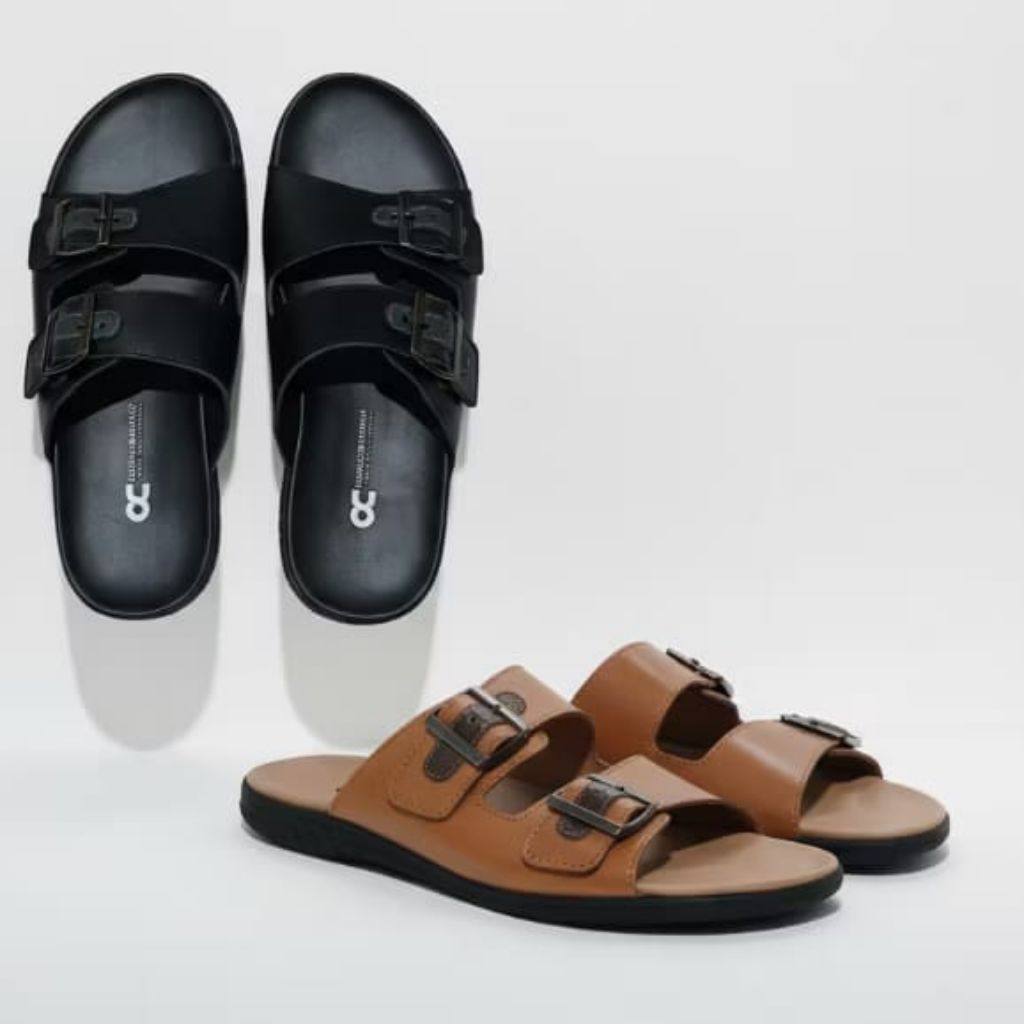 Sandal pria kulit Asli Odon Cibaduyut -Sandal kulit Casual OC