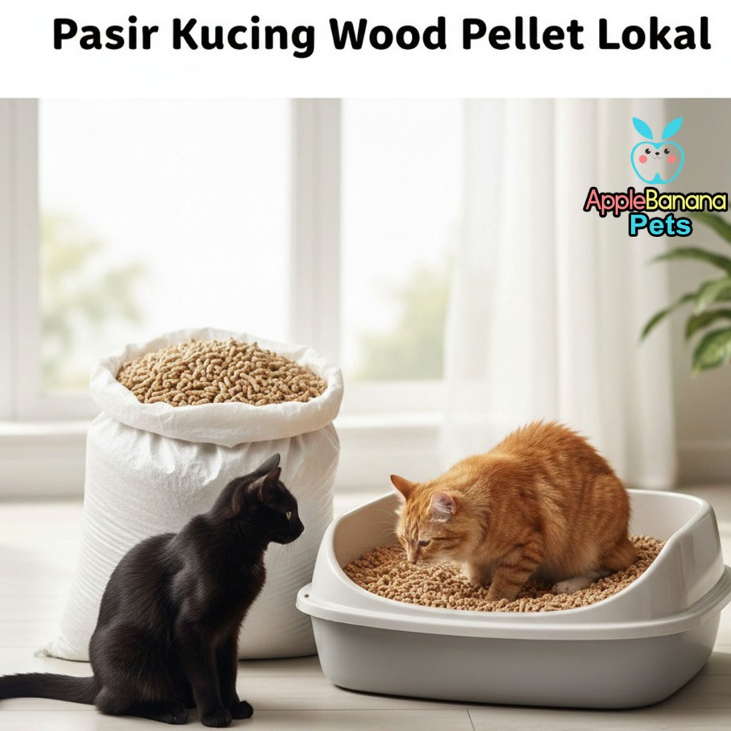 Litter/Serbuk Wood Pelet 5 Kg Kayu Bentuk Pelet Wood Pelet Lokal 5 kg