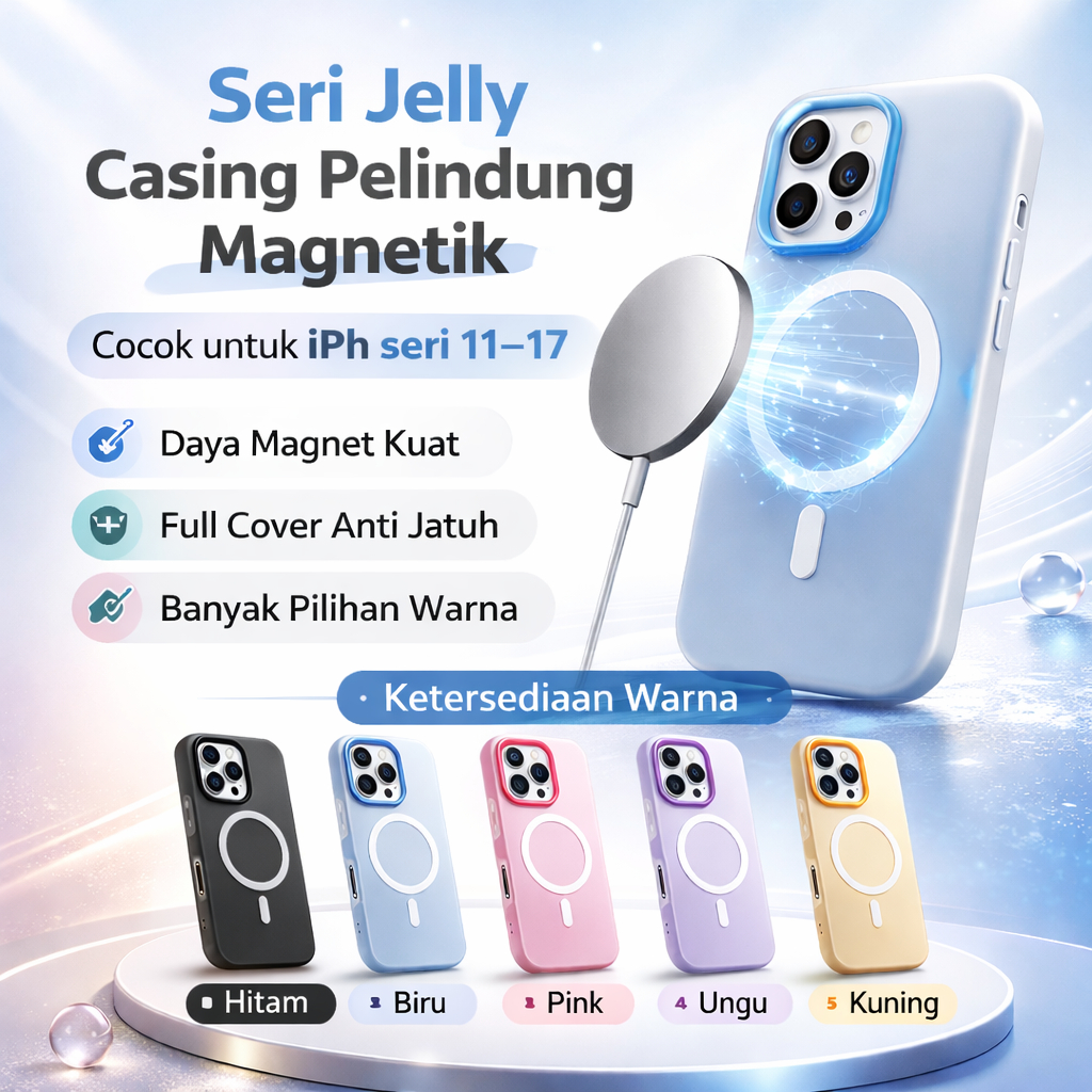 Frosted Jelly 2 in 1 Casing Silicone Case Magnetic Attraction Casing IPhone 13 16 15 14 Plus 17 12 1