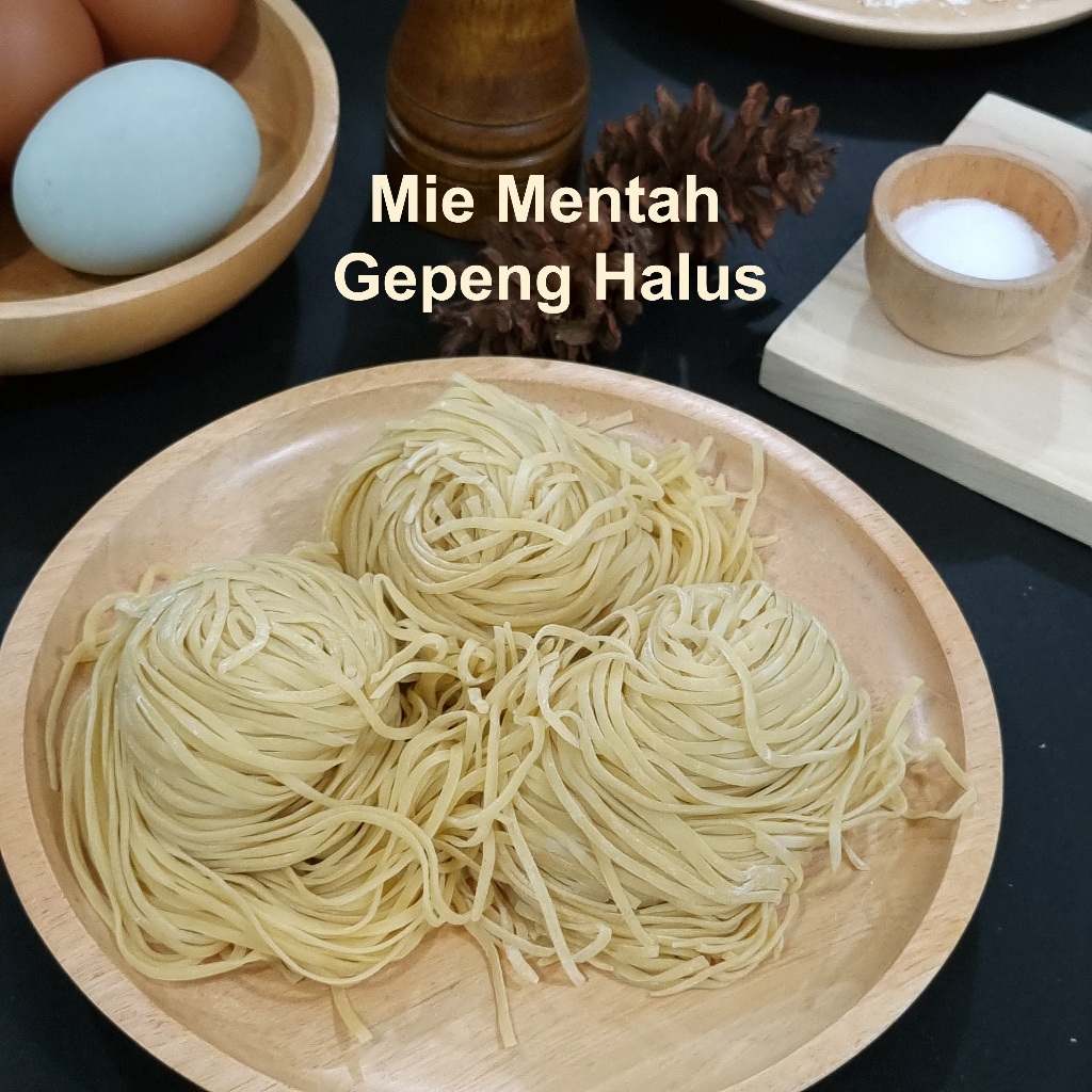 BAKMI MENTAH TELUR AYAM MIE GEPENG PREMIUM PER KG
