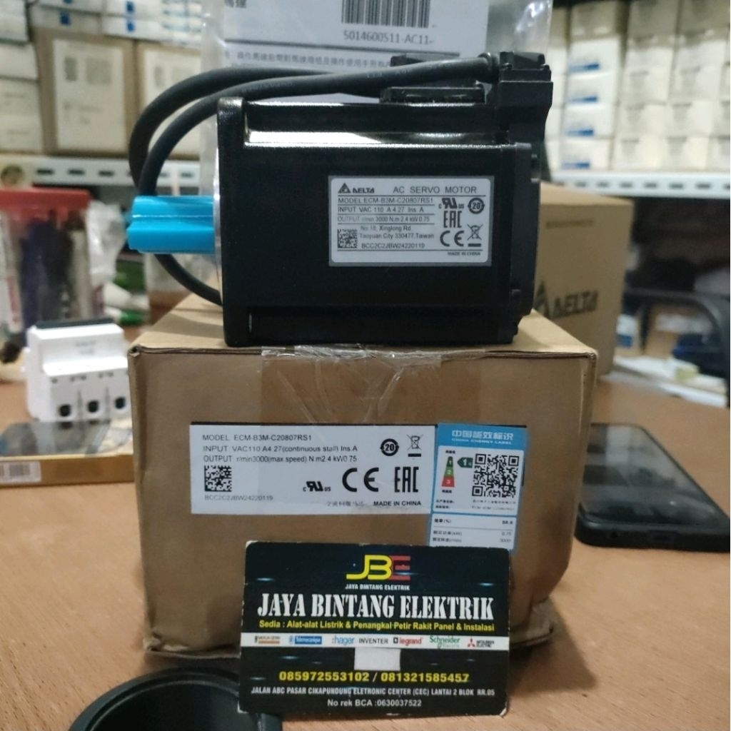 ECM-B3M-C20807RS1 SERVO MOTOR DELTA 750W ORIGINAL