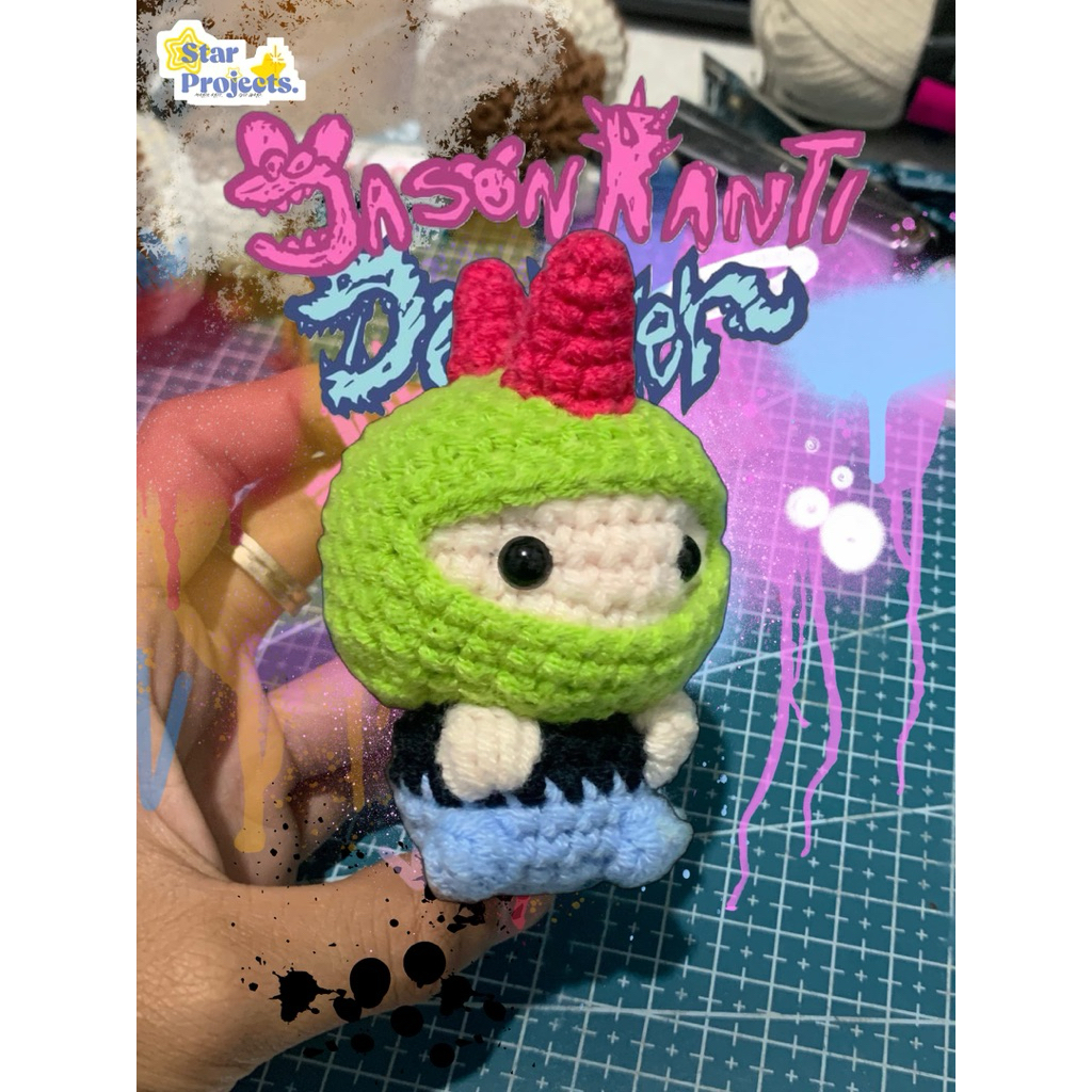 Chibi Doll Balaclava dongker | Gantungan kunci Balaclava Dongker Band