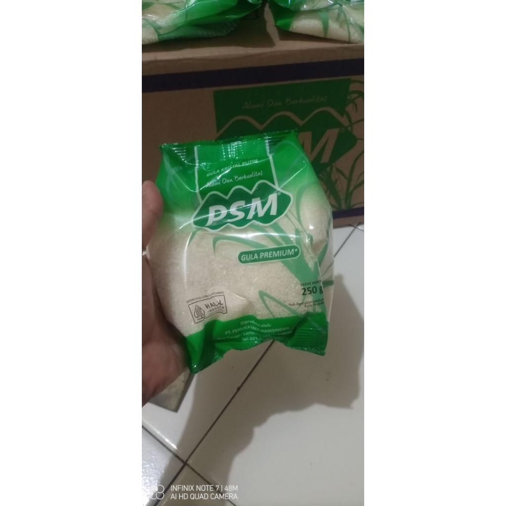 1 dus isi 40 pcs gula pasir PSM 250 gr harga murah grosir bandung bisa kirim instant