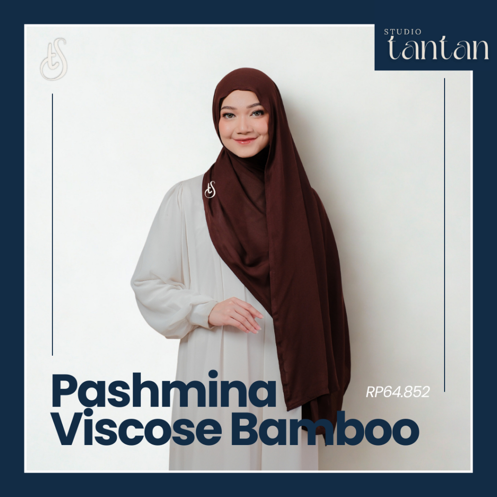 Pashmina Viscose Bamboo - Bamboo Premium Lembut - Studio Tantan