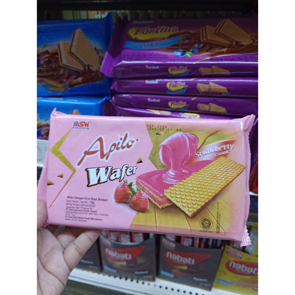 apilo wafer strawberry 70g