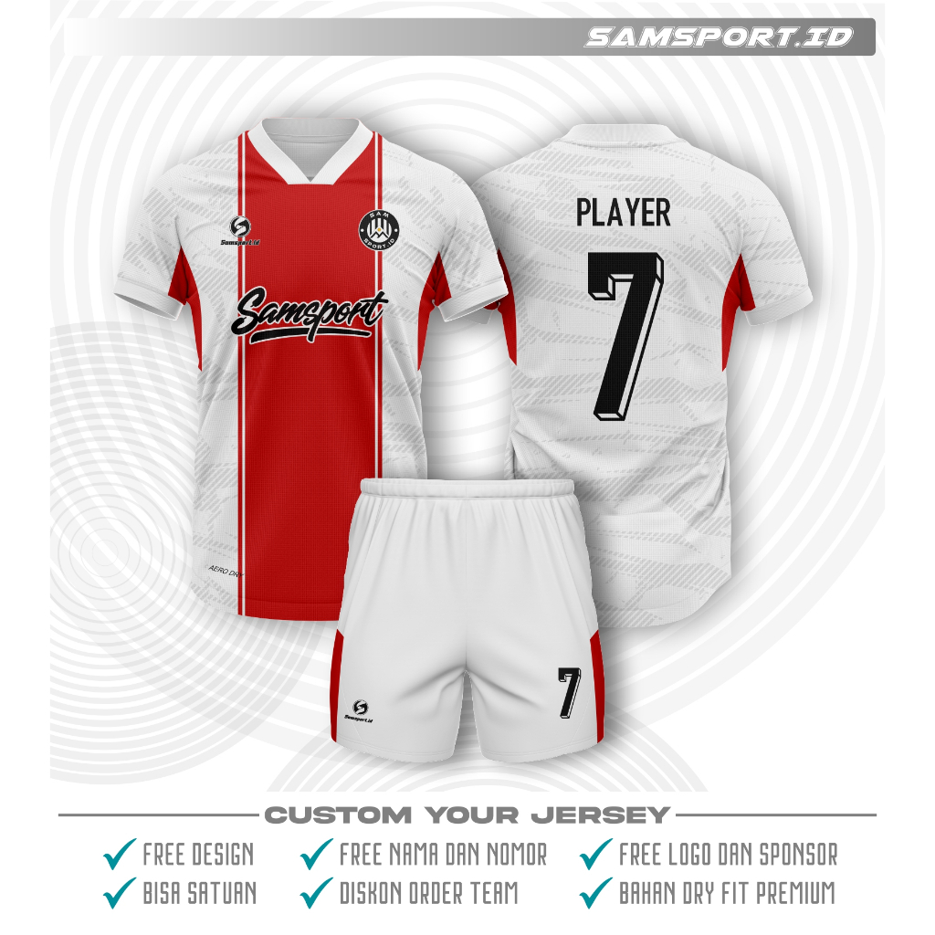 Jersey Bola Custom/Jersey Custom Nama Sendiri/Jersey bola Custom Murah/Jersey Printing Futsal/Baju F