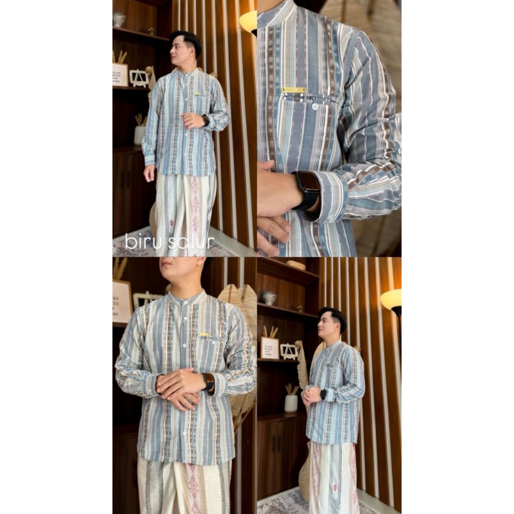 KEMKO SALUR TRISET KEMEJA KOKO SANGHAI TRISET KEMEJA KOKO TRISET YARNDED