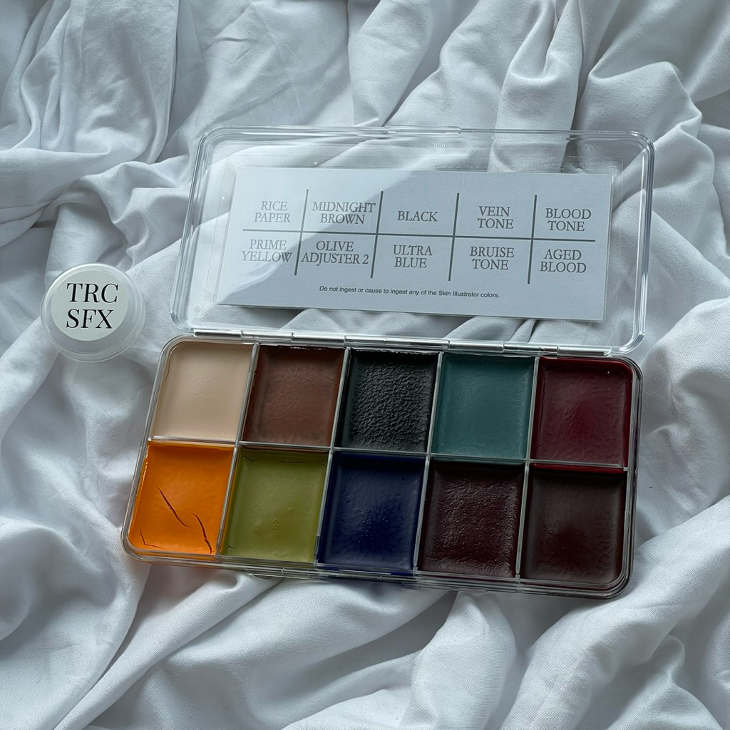 Zombie Tone Alcohol Paint Pallete Makeup SFX Skin Illustrator Special Effects Bruise Wheel