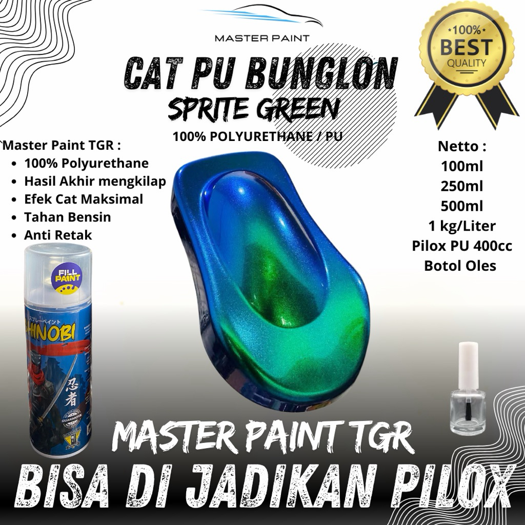 ( BISA DIJADIKAN PILOX ) Cat PU Bunglon Sprite | Special Effect Bunglon Sprite Biru Hijau by Master 