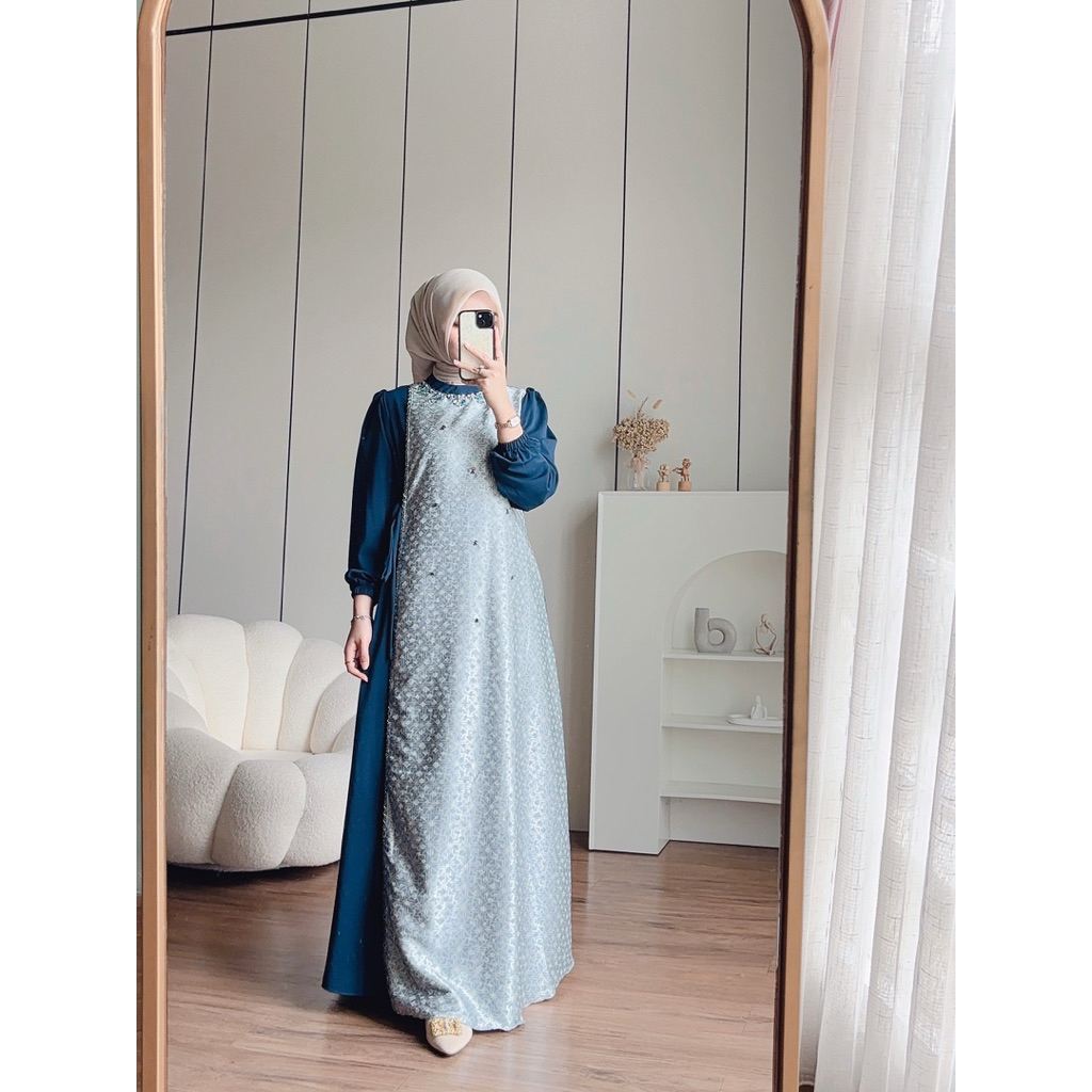 CANDY LADY Nayura Ethnic Beads Maxi / Gamis Wanita Terbaru Dress Kondangan Premium Baju Lebaran Best