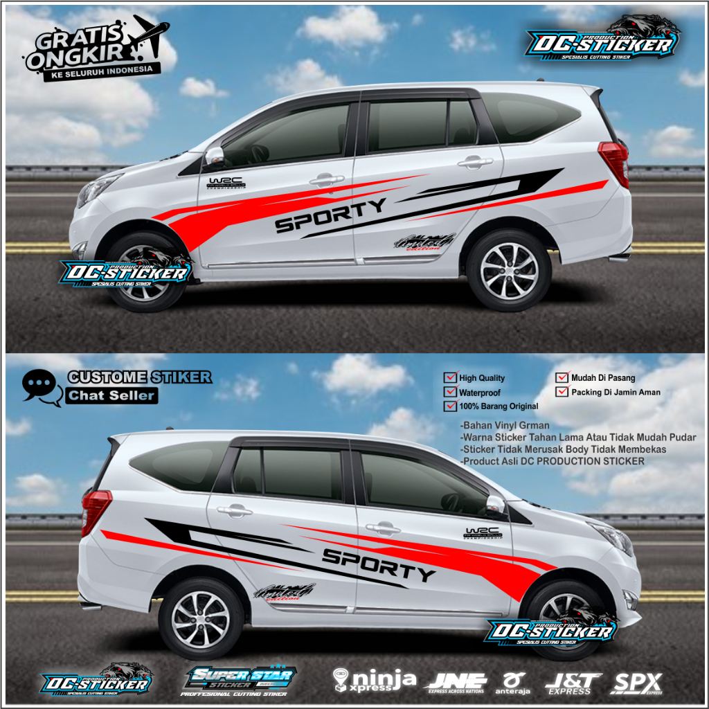 PROMO STIKER STICKER CUTTING MOBIL TOYOTA AVANZA CUTTING LIST BODI MOBIL AVANZA / Sticker Avanza