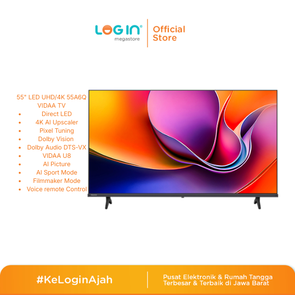 HISENSE LED TV 55A6Q SMART TV VIDAA OS 55 INCH