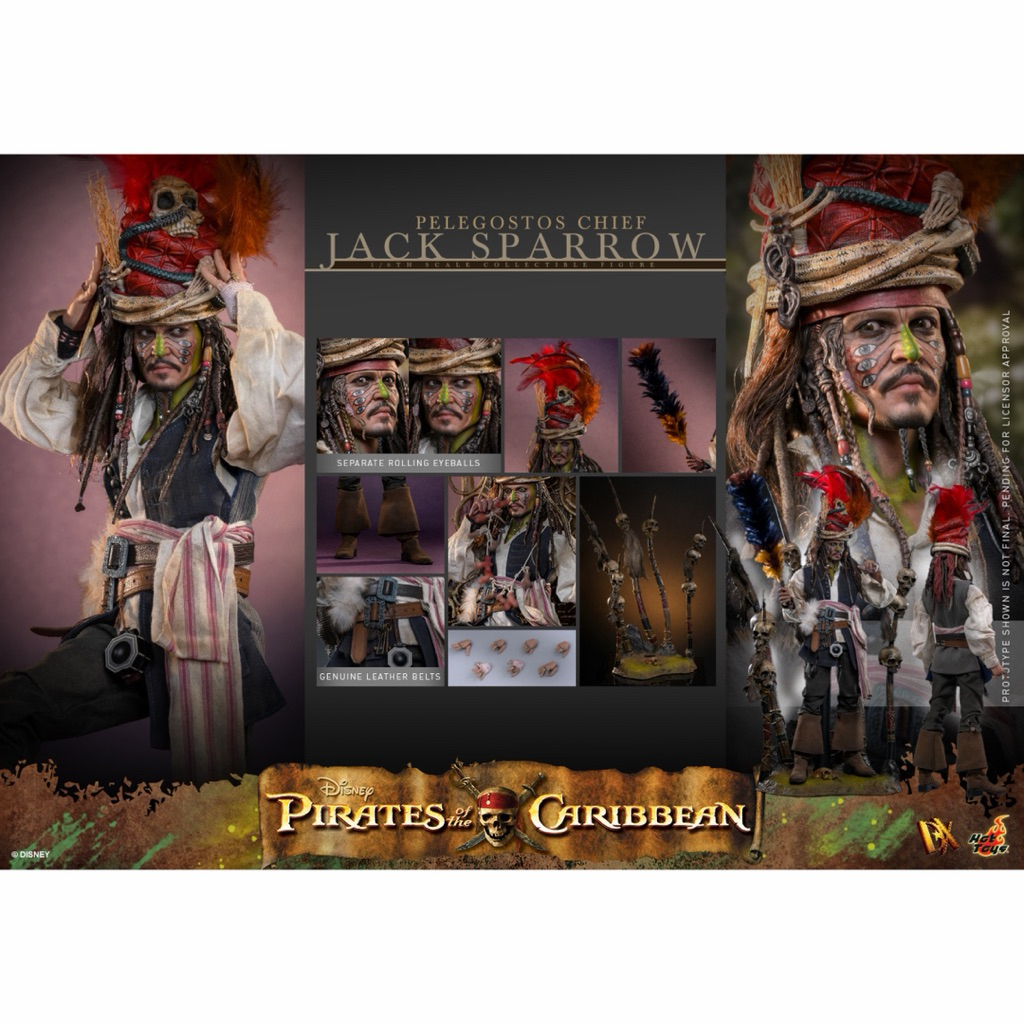 Hot Toys DX48 1/6 Pirates of the Caribbean : Dead Man's Chest - Pelegostos Chief Jack Sparrow