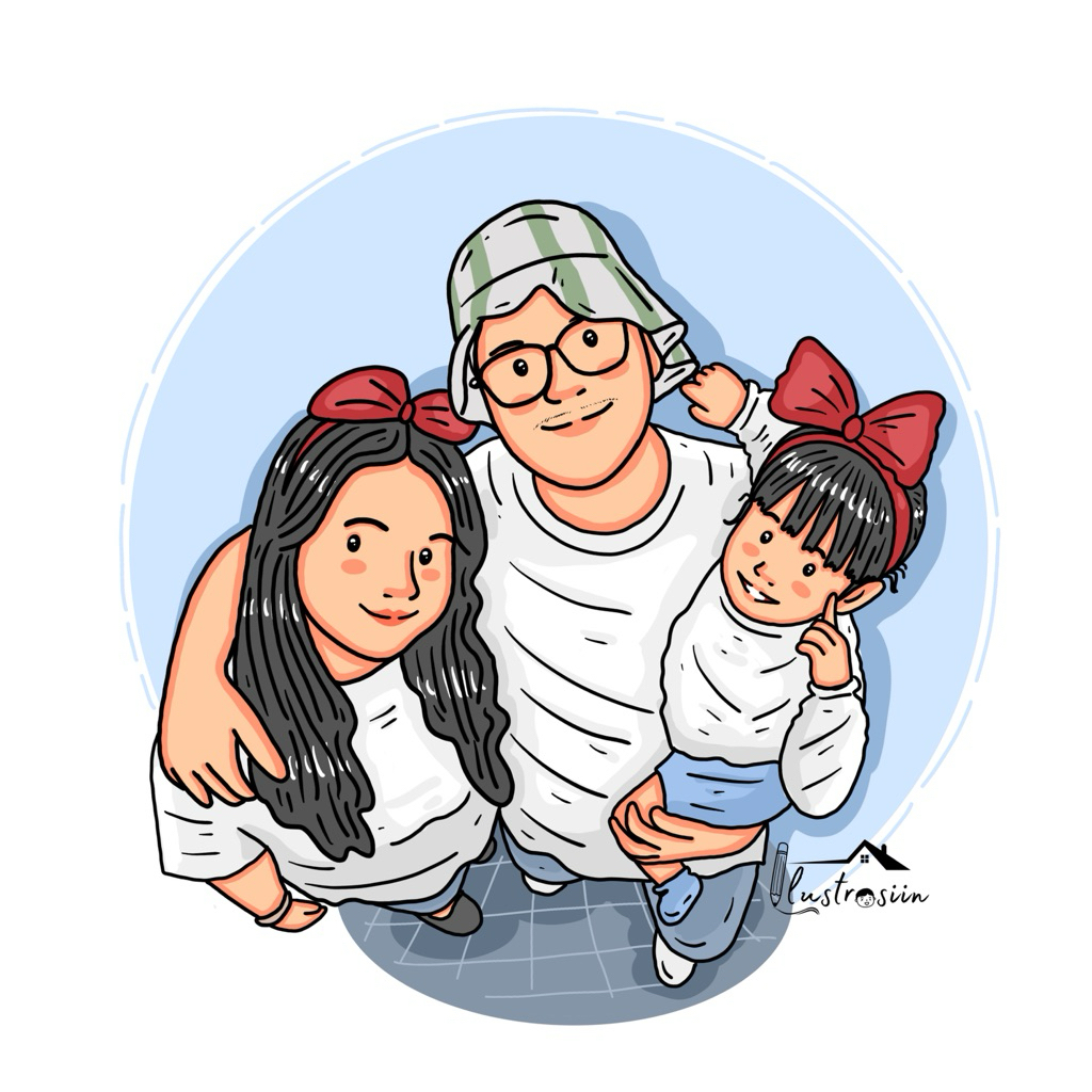 Ilustrasi digital / Ilustrasi ucapan / Ilustrasi wallpaper lucu