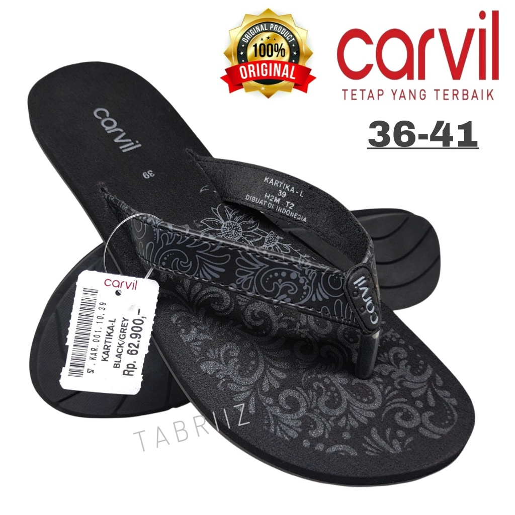 Sandal Carvil Wanita 100% Original Sandal Jepit Carvil Wanita Perempuan Sandal Lebaran wanita