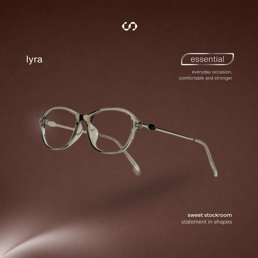 sweet stockroom | LYRA (Frame Kacamata Anti Radiasi Bluelight Bentuk Oval Besar)