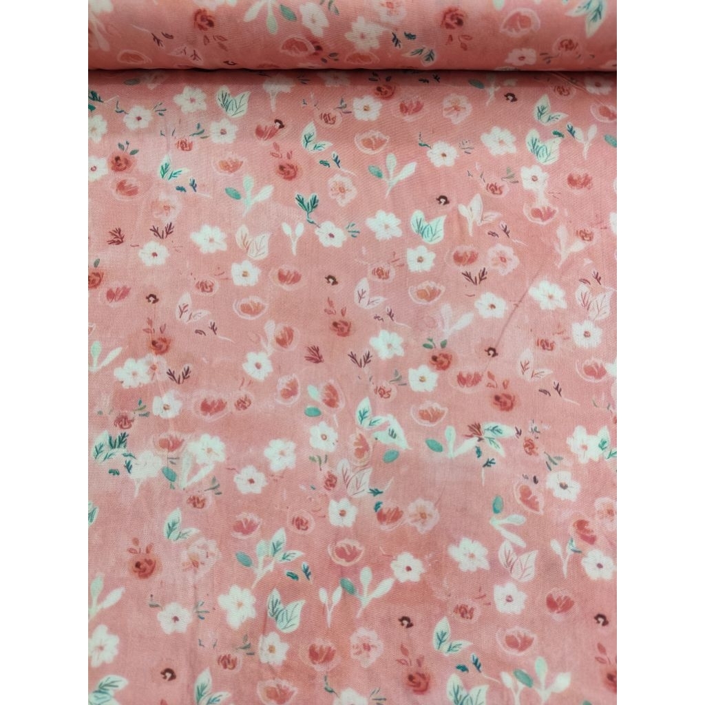 Bahan Kain Katun Rayon Viscose Garment Import Motip Bunga