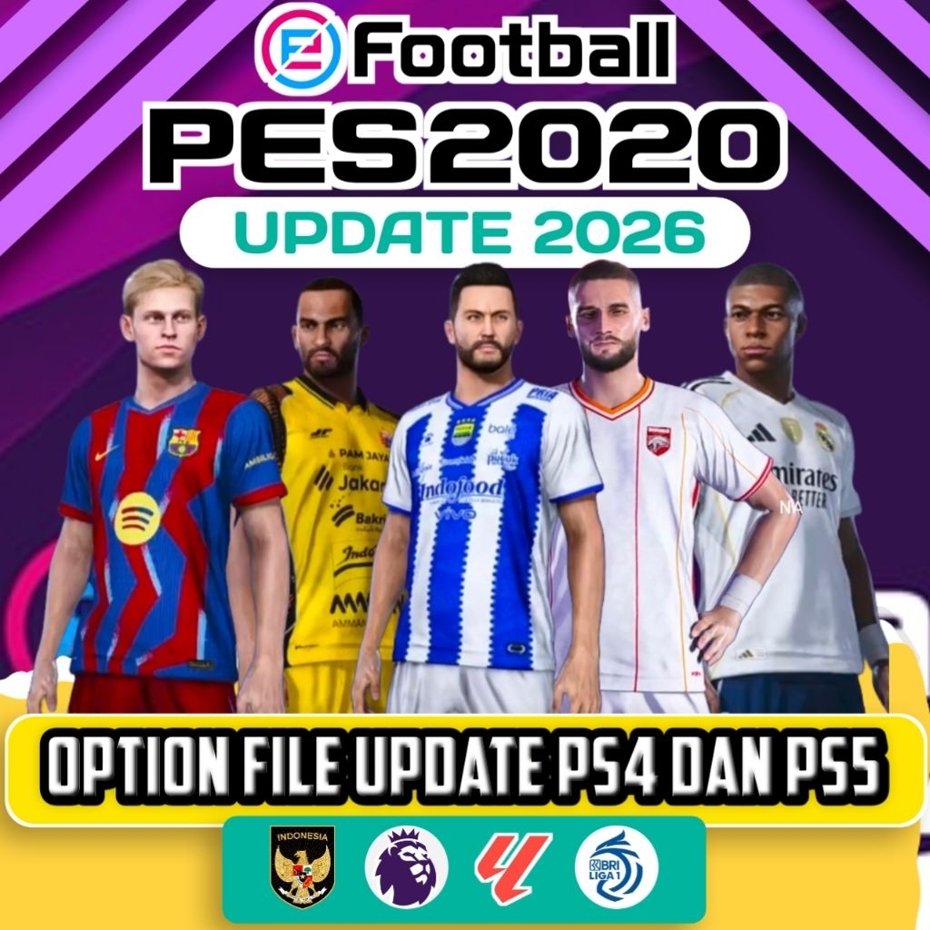 OPTION FILE PATCH PES 2020 UPDATE 2026 FEBRUARI PS 4 DAN PS 5 ORIGINAL
